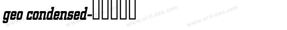 geo condensed字体转换